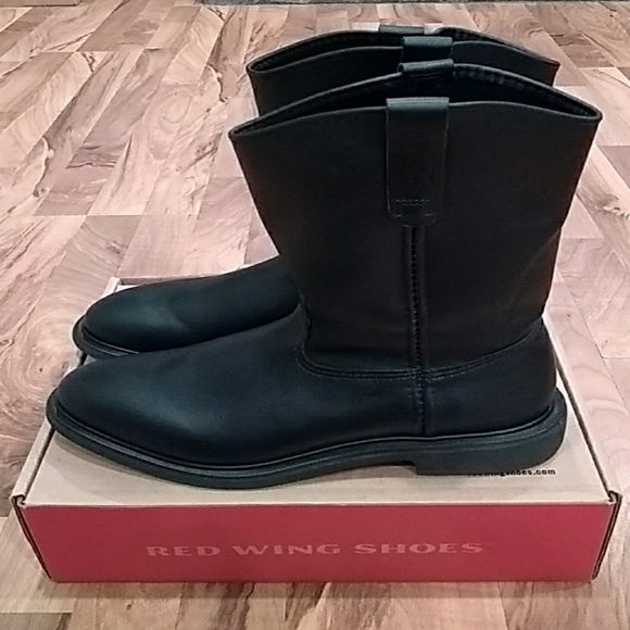 red wing black pull on boots